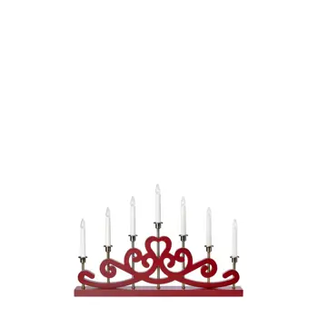 NIGHTFALL SVIJEĆNJAK Red/Satin Nickel 7/E10/2m