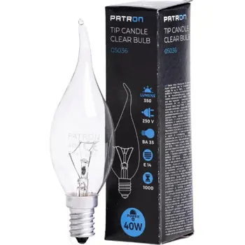 OBIČNA ŽARULJA SVIJEĆA SA UVRNUTIM VRHOM E14 40W BA35 230V CL