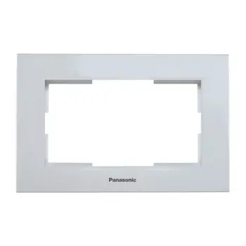 OKVIR ZA DUPLU UTIČ. PANASONIC SREBRNI