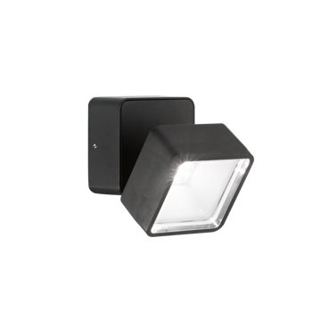OMEGA LED ZIDNA SVJETILJKA AP KVADRAT CRNA 4000K IP54