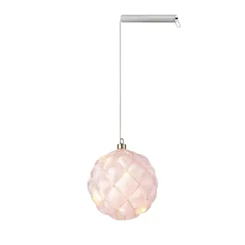 PEARL STAKLENA DEKORACIJA ROZA 15cm 20/DIOD/LED/-