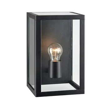 PELHAM ZIDNA SVJETILJKA BLACK/CLEAR E27 IP44