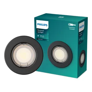 PERIDOT PHILIPS LED downlight ugradbeni KIT okrugla GU10 crni