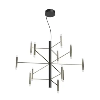 PERLA VISEĆA SVJETILJKA IP20/8110lm/3000K CRNA,Brushed CRNA Nickel
