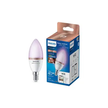 PHILIPS SMART LED žarulja 40W C37 E14 RGB prozirna (470 lm)