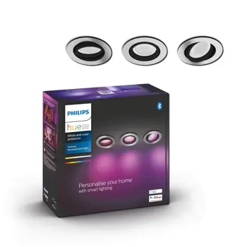 CENTURA PHILIPS HUE ugradbeni LED downlight R. aluminij 3XGU10