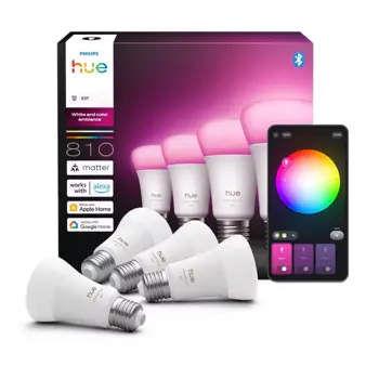 Filament PHILIPS HUE pametna LED žarulja WCA 810 A60 E27 (set 4 kom)