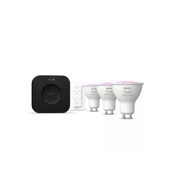 PHILIPS HUE komplet GU10 LED reflektora bijelih 400 GU10 (set 3 kom) + Dimmer