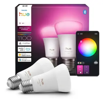 Filament PHILIPS HUE pametna LED žarulja WCA 1100 A60 E27 (set 2 kom)