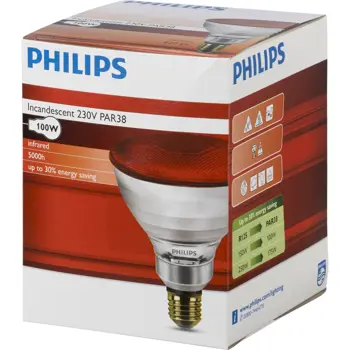 PAR38 PHILIPS Infracrvena grijača žarulja sa žarnom niti E27 IR 100W E27 Red