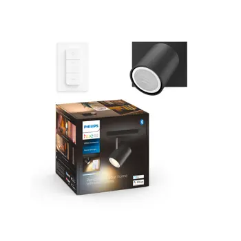 RUNNER PHILIPS HUE SINGLE SPOT crna 1XGU10 + Hue Dimmer Switch