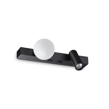 PING PONG AP ZIDNA SVJETILJKA CRNA