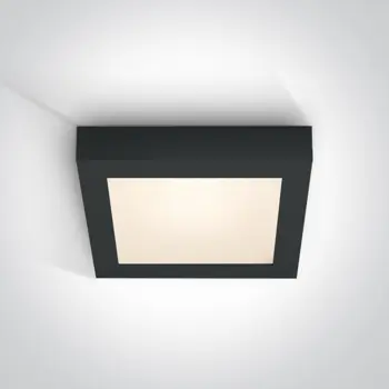 PLAFONJERA LED 22W/3000K/1490lm IP40 CRNA KOCKASTA