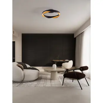 RADON PLAFONJERA LED/3000K/40W/1244Lm/CRNA & GOLD