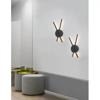 RESLIN ZIDNA LAMPA LED 20W/3000K/890lm/IP20/CRNA