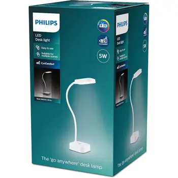 ROCK PHILIPS LED stolna lampa DSK211 PT 5W 50K W USB