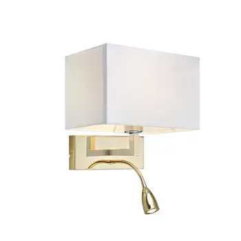 SAVOY ZIDNA SVJETILJKA STARO ZLATO/BIJELA E27+LED