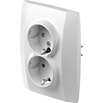 SCHUKO UTIČNICA DUPLA 2P+E 16A 250V~ PW EKONOMIK