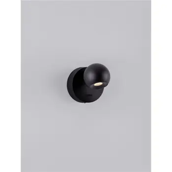 SFERA ZIDNA LAMPA LED /3000K/6W/576Lm/CRNA