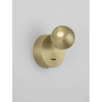 SFERA ZIDNA LED SVJETILJKA ZLATNA 6W IP20 3000K PREKIDAČ UKLJU./ISKLJ.