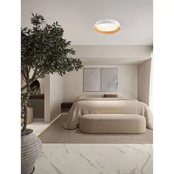 SIGI PLAFONJERA LED /3000K/50W/4201Lm/BIJELA & WOOD
