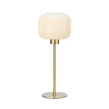 SOBER STOLNA LAMPA BRUŠENO STARO ZLATO/BIJELA E14