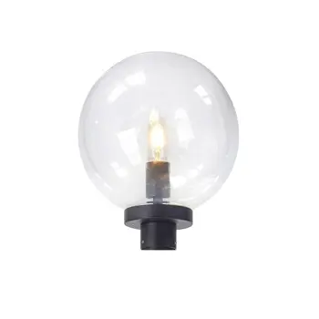 SPHERE LAMP HEAD BLACK/CLEAR E27 IP44