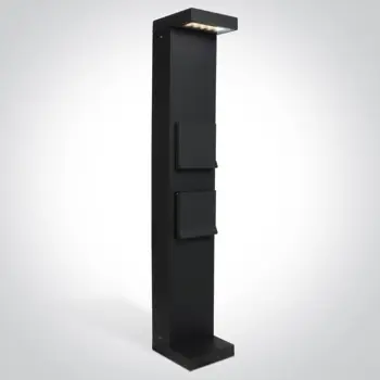 STAJAĆA SVJETILJKA ANTRACIT 70cm 8W CW IP65 230V 2x SCHUKO 1000w each