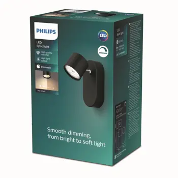 STAR PHILIPS LED reflektor SINGLE SPOT crni 1X4.5W prigušiva