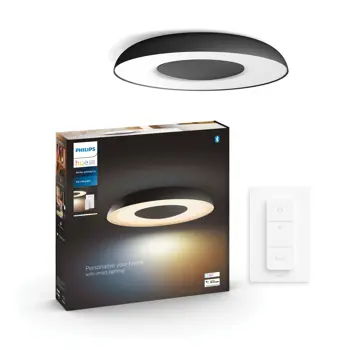 STILL PHILIPS HUE pametna stropna svjetiljka crna + Hue Dimmer Switch