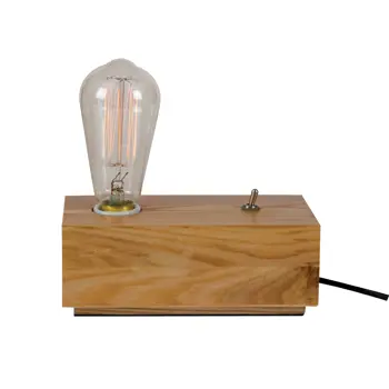 STOLNA DRVENA LAMPA/E27/MAX 42W/S KABLOM, PREKIDAČEM I DIMEROM
