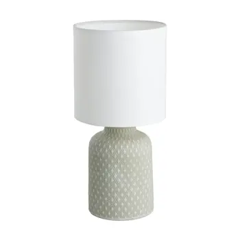 STOLNA LAMPA 1xE14, SIVO/BIJELA BELLARIVA