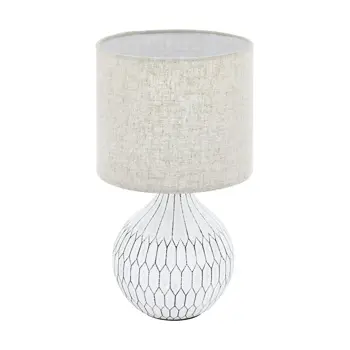 STOLNA LAMPA 1xE27 BIJELA/KREM/KERAMIKA/TKANINA BELLARIVA 3
