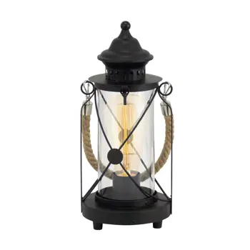 STOLNA LAMPA 1xE27 ČELIK/CRNA BRADFORD