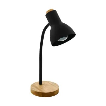 STOLNA LAMPA 1xE27 DRVO/CRNA VERADAL