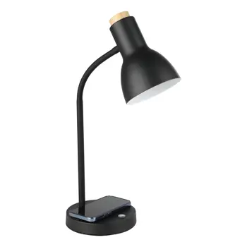 STOLNA LAMPA 1xLED 6W, NA DODIR, SA PUNJAČEM, CRNA VERADAL-QI