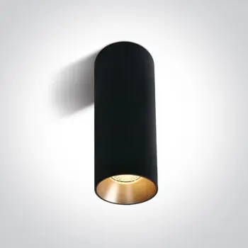 STROPNA SVJETILJKA 1×GU10/10W/230V CRNA / BEZ ODSIJAČA 050112