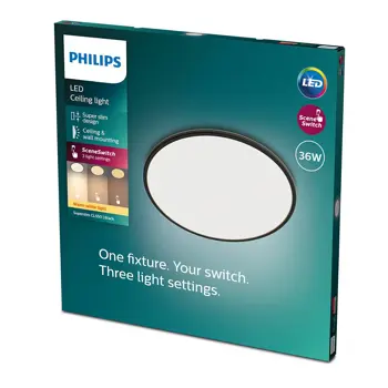 SUPERSLIM PHILIPS LED stropna svjetiljka CL550 SS okrugla 36W 27K B WV