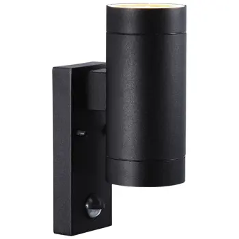 TIN MAXI DOUBLE SENSOR ZIDNA SVJETILJKA CRNA GU10 IP54