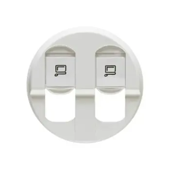 TIPKA ZA 2xRJ45 BIJELO