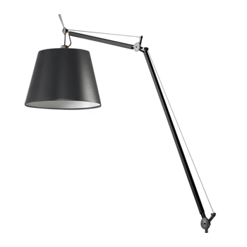 TOLOMEO MEGA TIJELO STAJAĆA/ZIDNA SVJETILJKA E27 CRNA BEZ POSTOLJA I ŠIRMA