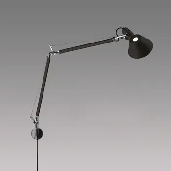 TOLOMEO MINI ZIDNA SVJETILJKA S ZIDNIM NOSAČEM CRNA E-27 A005940 + A025150