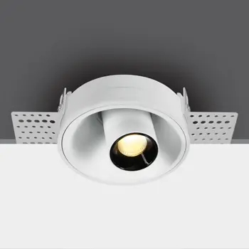UGRADBENA LAMPA COB LED 7W TRIMLESS WW 38deg 230V ADJUSTABLE DARK LIGHT BIJELA