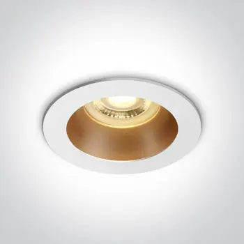 UGRADBENA SVJETILJKA 1×GU10/MAX.10W/MR16//240V IP20 BIJELA/MESING