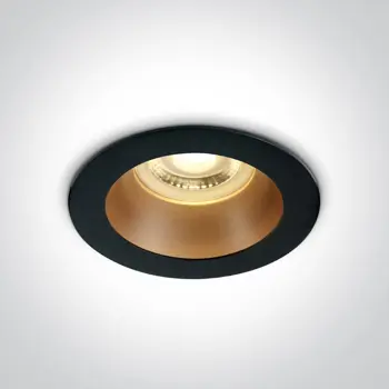 UGRADBENA SVJETILJKA 1×GU10/MAX.10W/MR16//240V IP20 CRNA/MESING