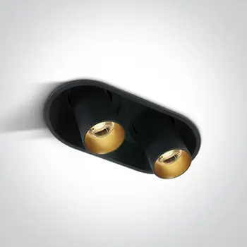 UGRADBENA SVJETILJKA 2×LED/7W/3000K/2×520lm/36°/700mA CRNA