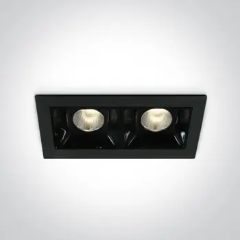 UGRADBENA SVJETILJKA LED 2x2W/3000K/2x160lm IP20 CRNA DIMM.