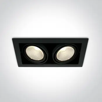 UGRADBENA SVJETILJKA / LED / 2x30W / 2x2600lm / 3000K / CRNA