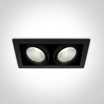 UGRADBENA SVJETILJKA / LED / 2x30W / 2x2600lm / 4000K / CRNA