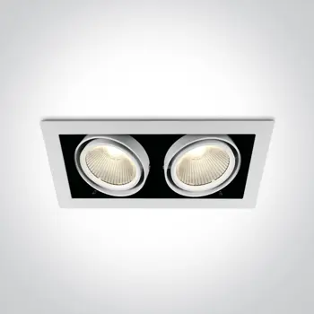 UGRADBENA SVJETILJKA LED 2x30W CW 38deg 230V BIJELA